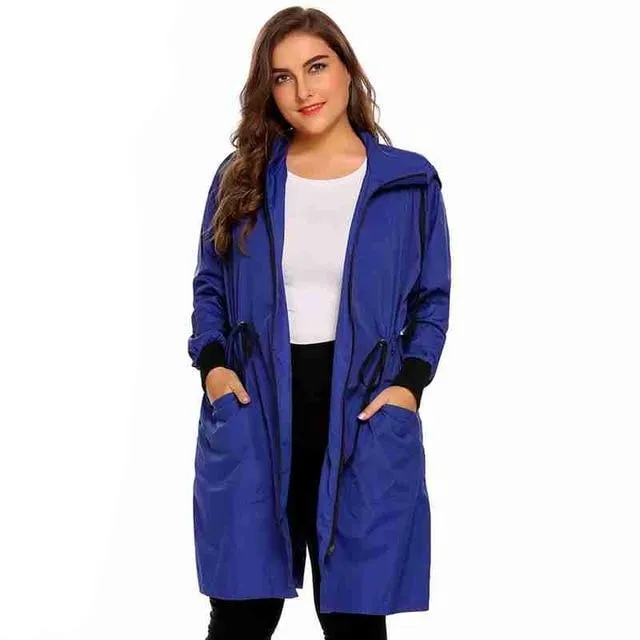 ANALUKE Lightweight Waterproof Long Large Rain Coat