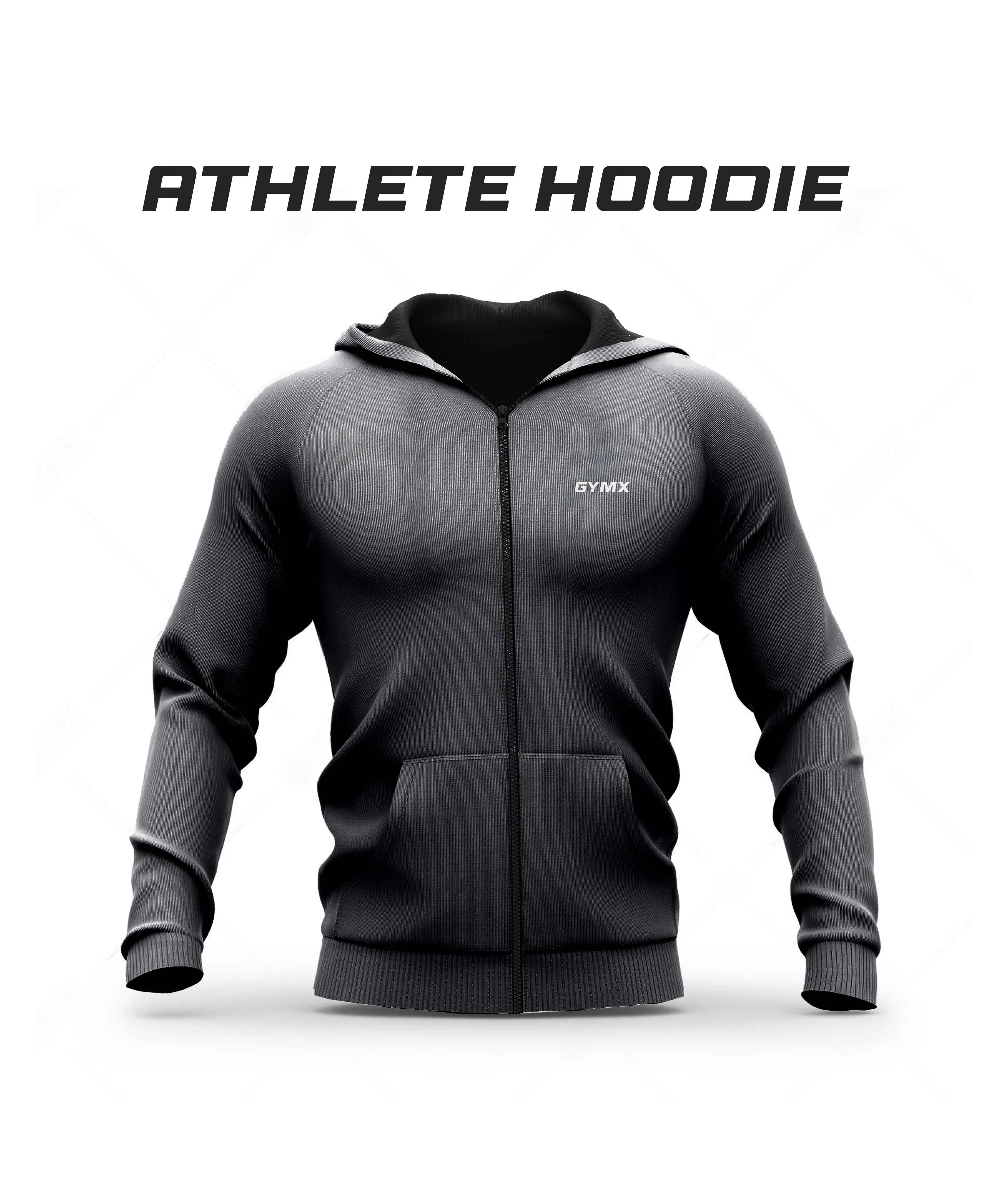 Athlete GymX Hoodie: Metal Grey