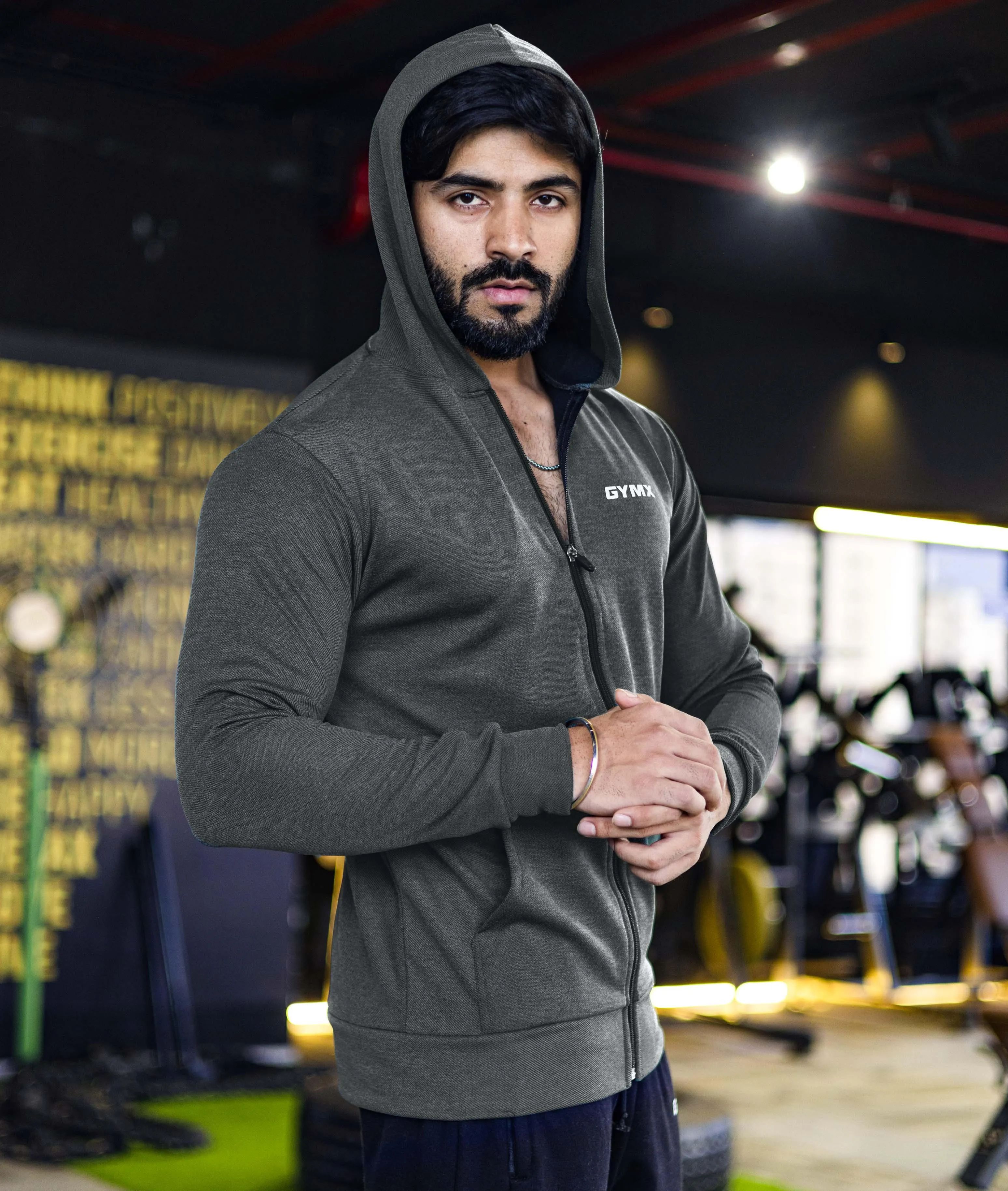 Athlete GymX Hoodie: Metal Grey