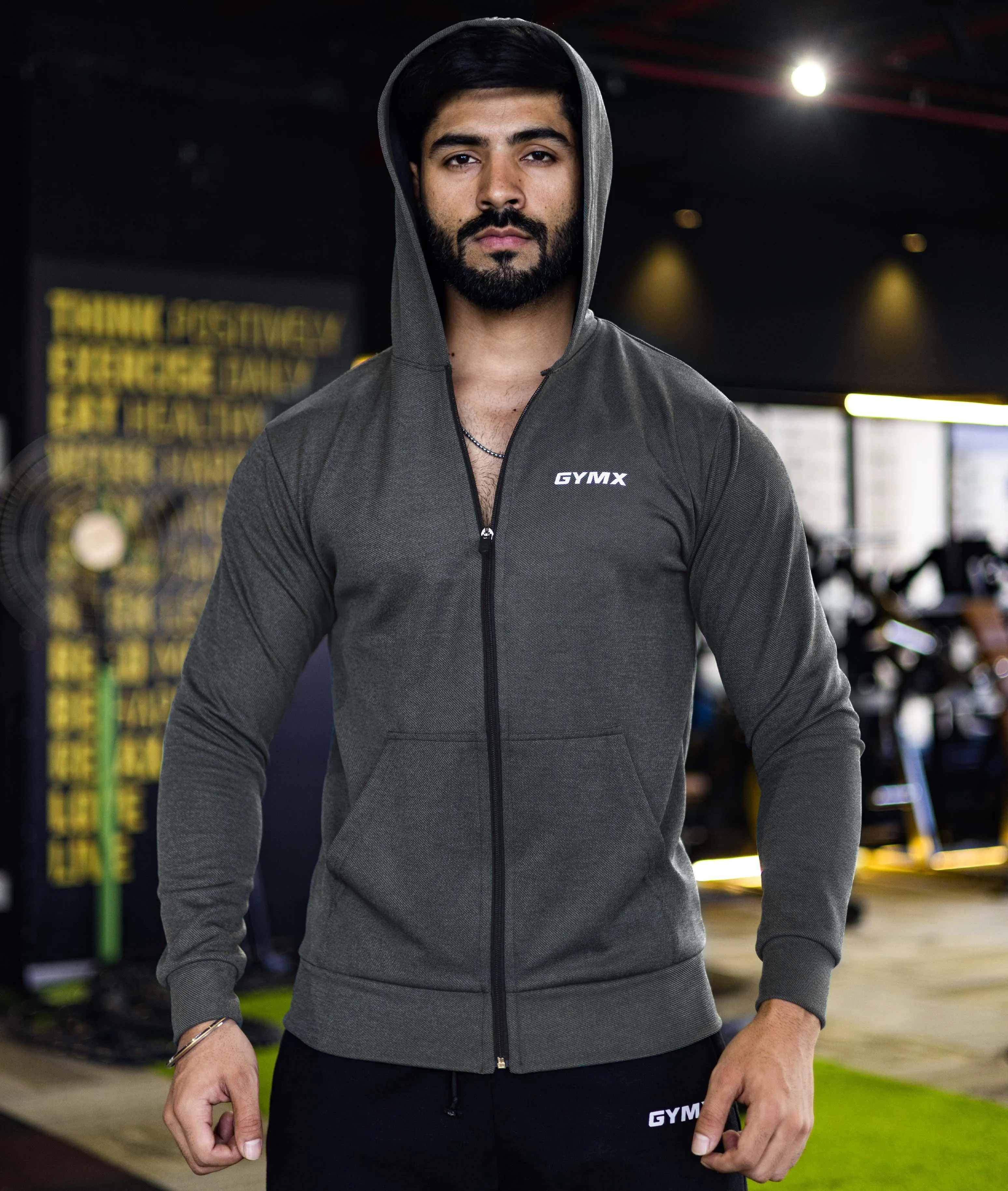 Athlete GymX Hoodie: Metal Grey