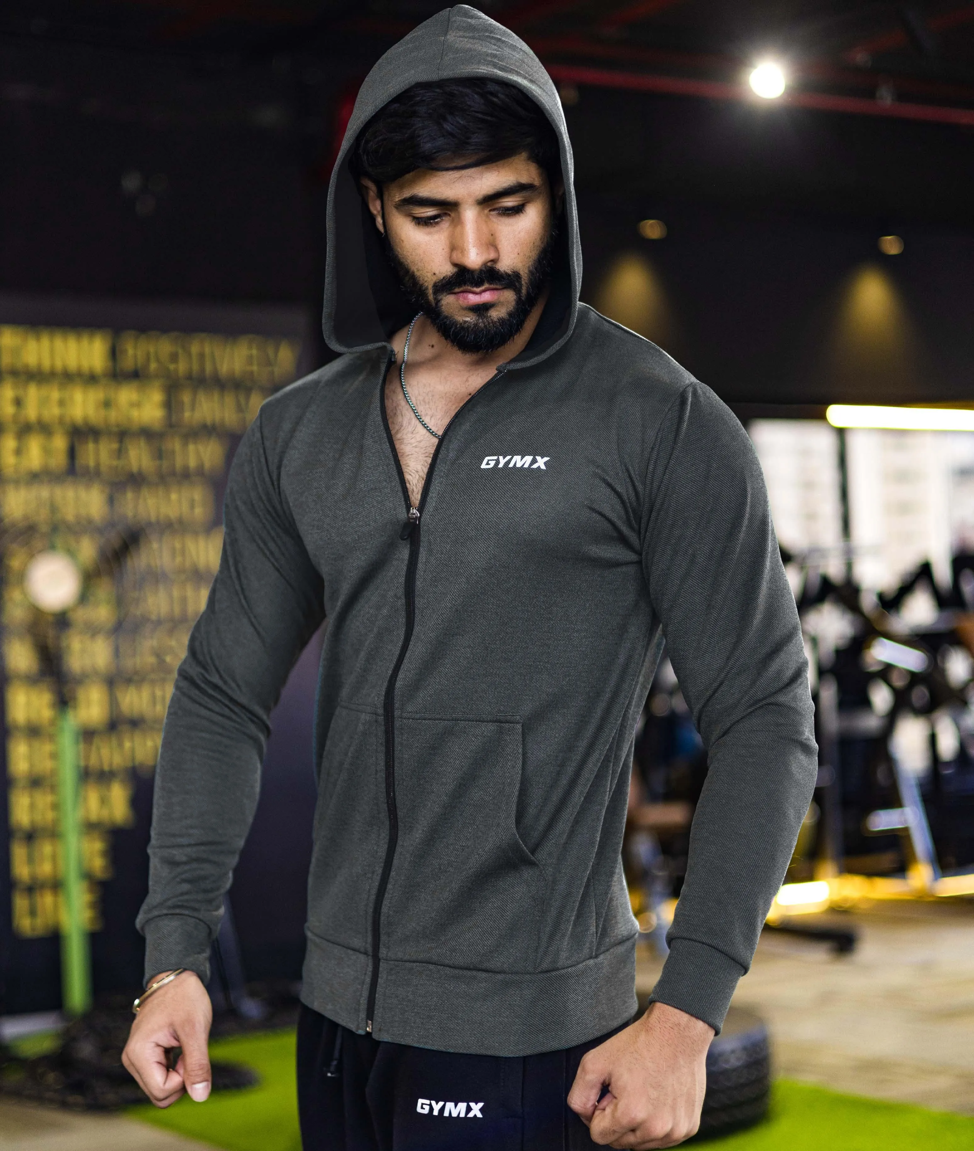 Athlete GymX Hoodie: Metal Grey