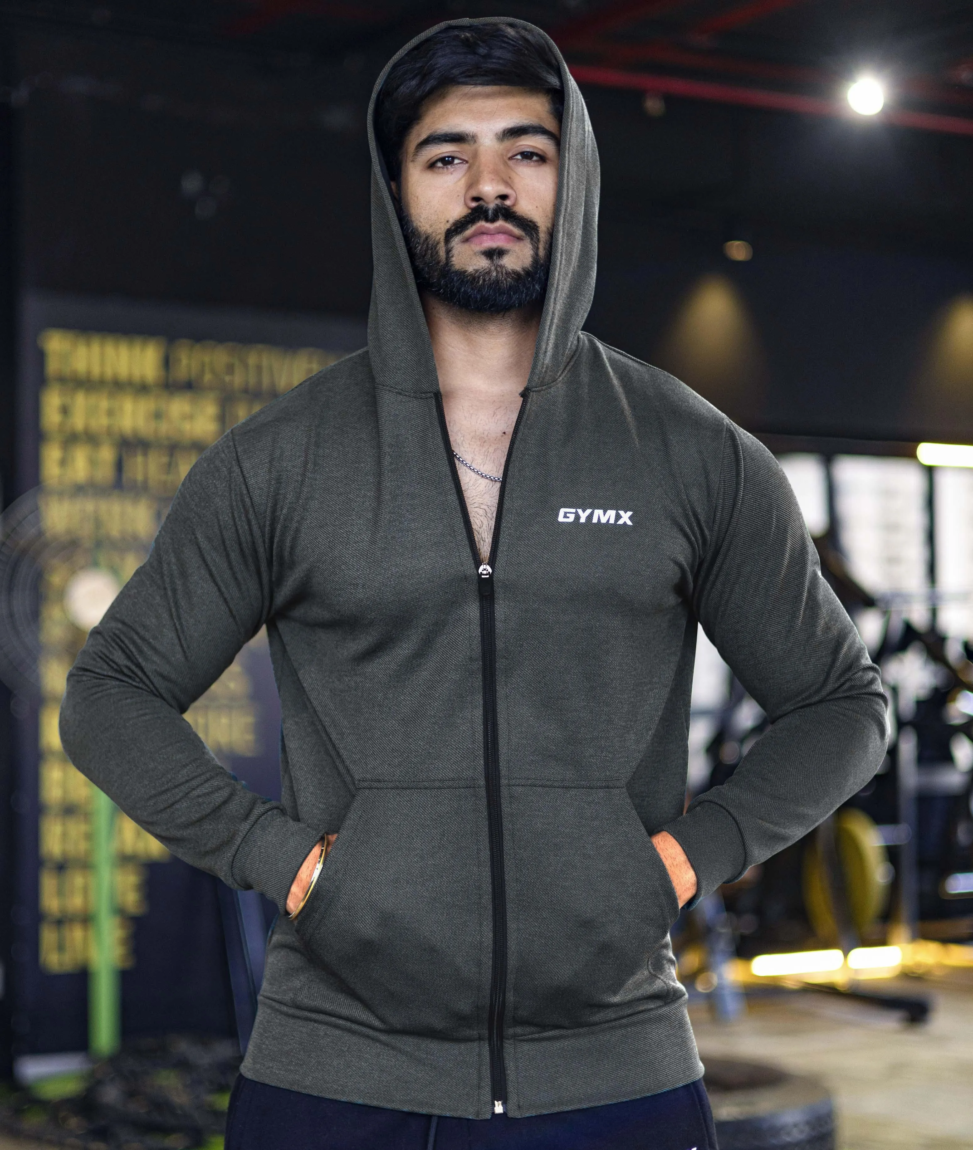 Athlete GymX Hoodie: Metal Grey