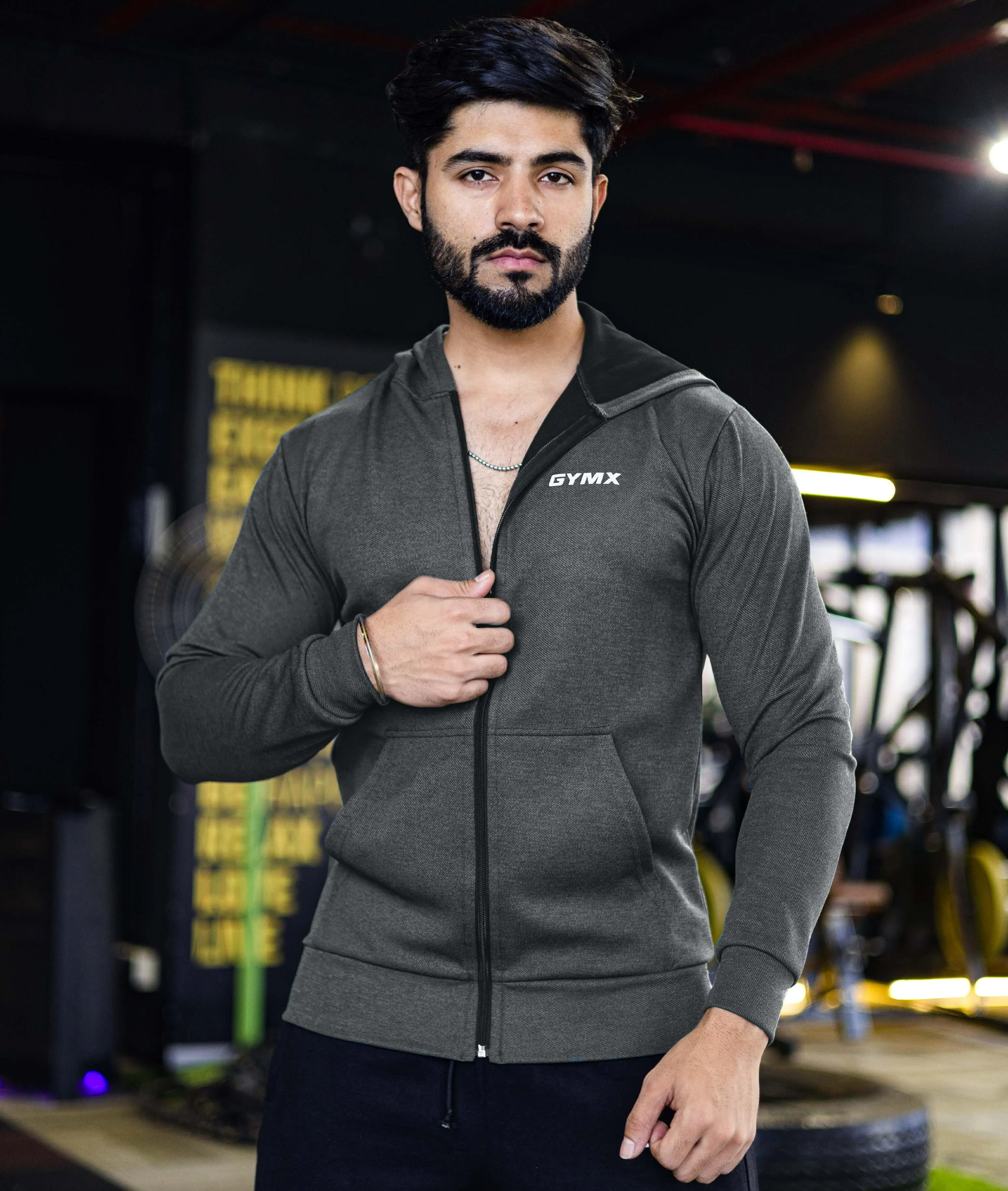 Athlete GymX Hoodie: Metal Grey