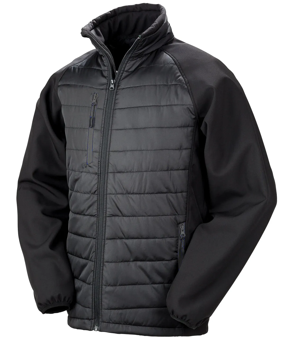 Black/Black - Compass padded softshell jacket