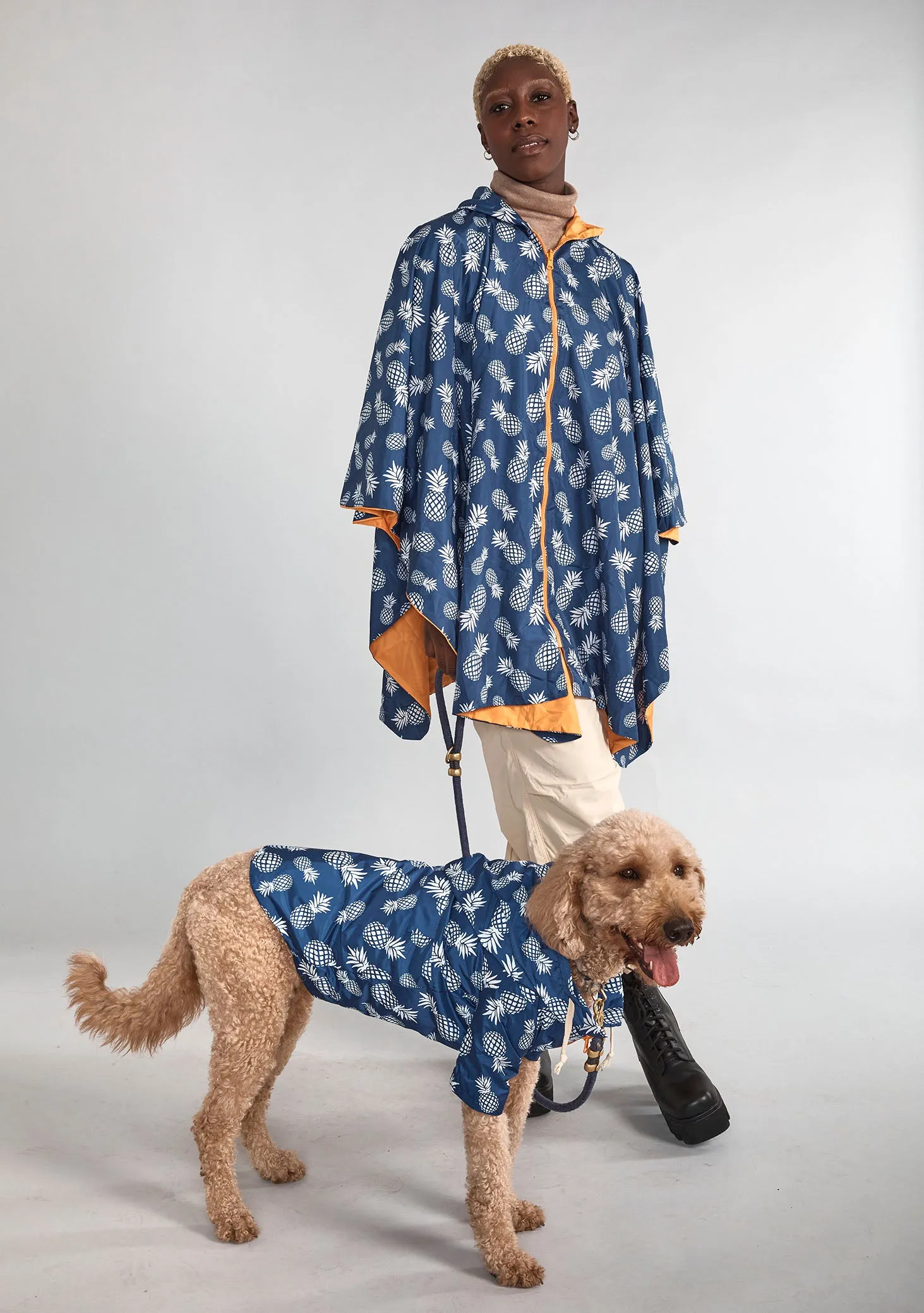 Blue Pineapple - Dog Raincoat