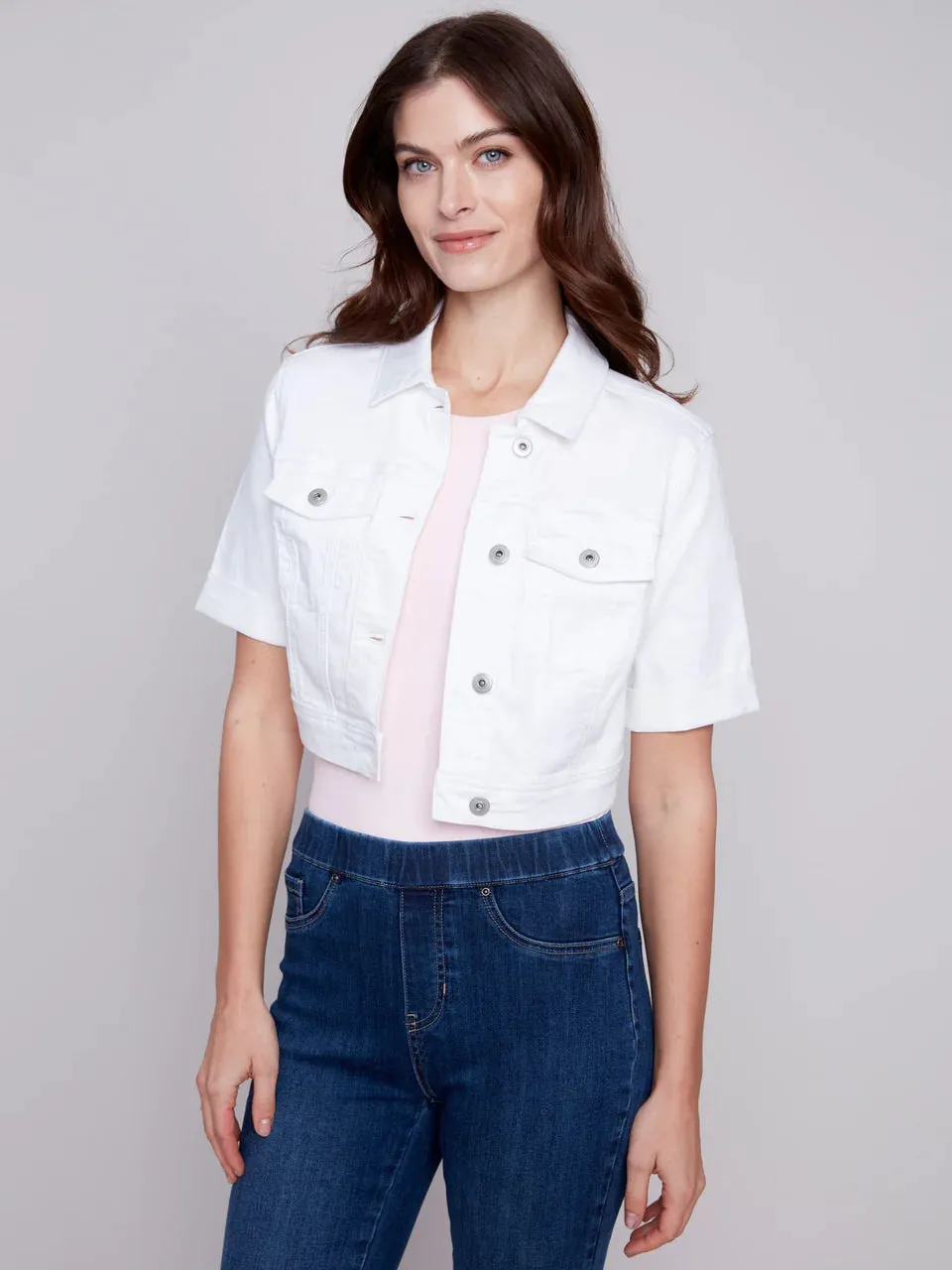 Charlie B Cropped Short Sleeve Jacket