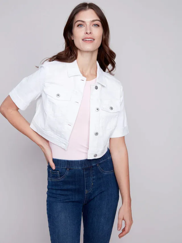 Charlie B Cropped Short Sleeve Jacket