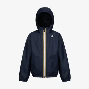 Claude - Kids Packable Full Zip Rain Jacket in Blue Depht