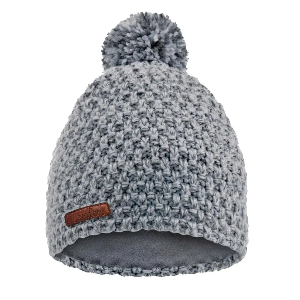 Conifere Crochet Knit Hat - Grey