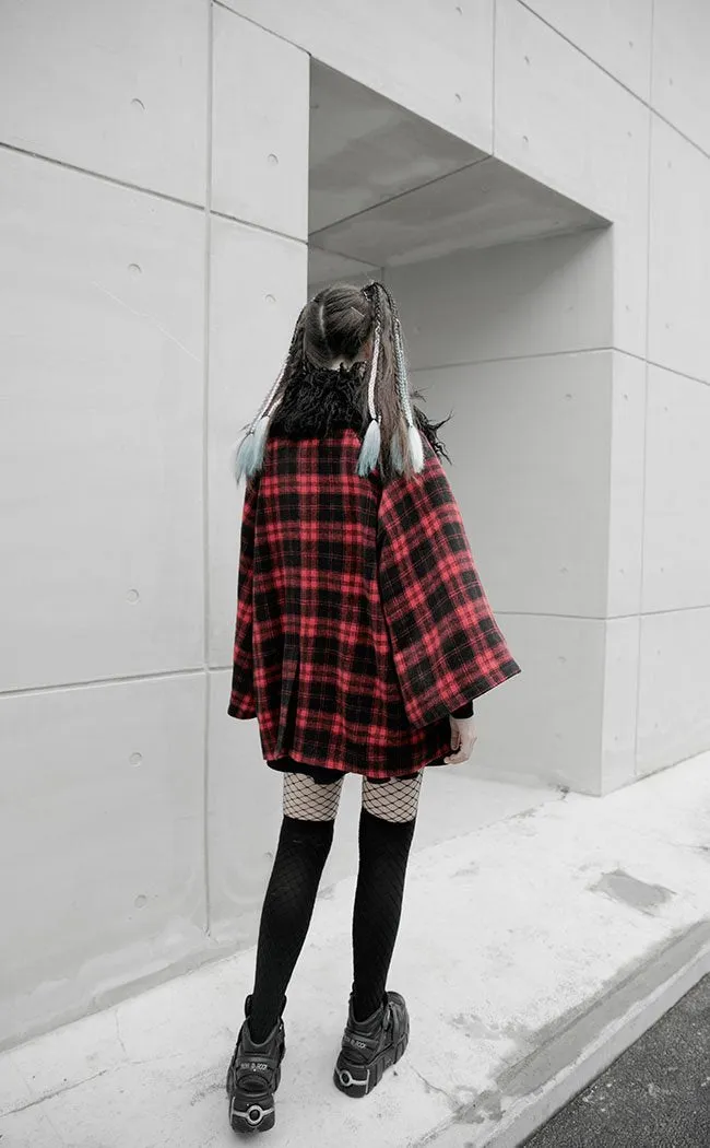 Deville Plaid Faux Fur Coat