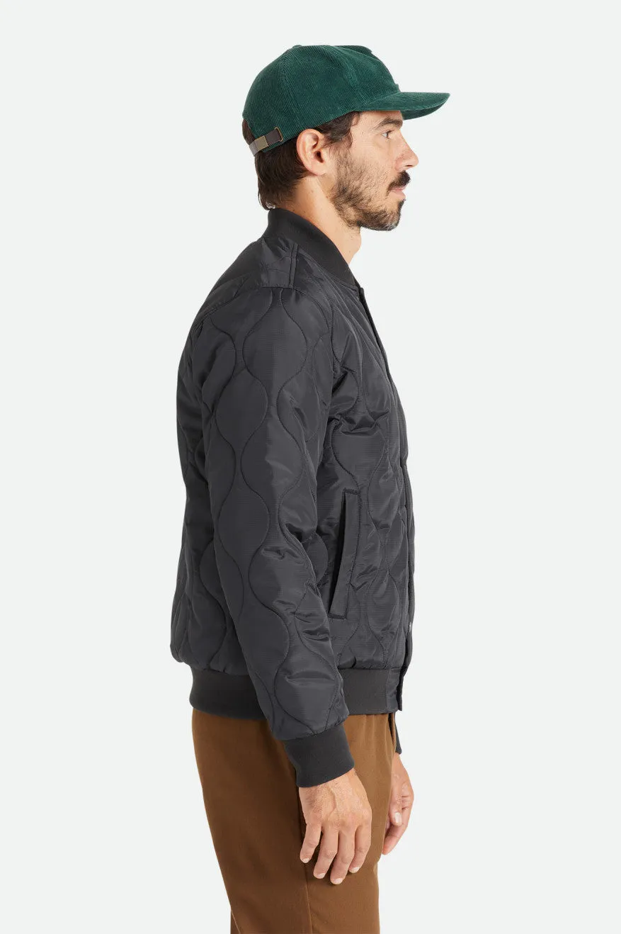 Dillinger Quilted Bomber Jacket - Black