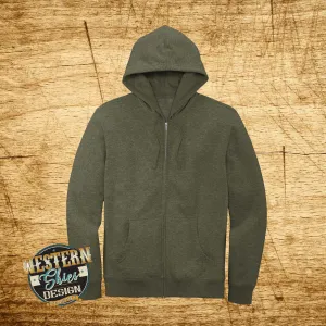 District VIT Cotton Fleece Full Zip Hoodie Sweatshirt