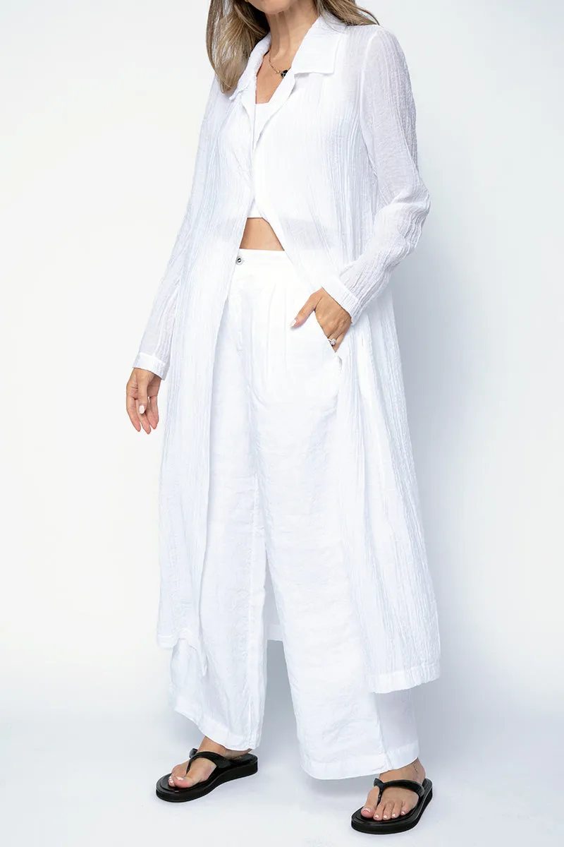 Duster Coat in White