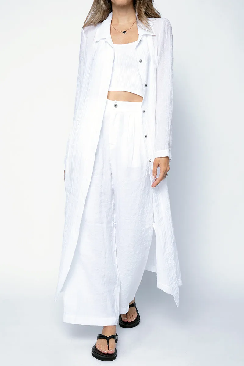 Duster Coat in White