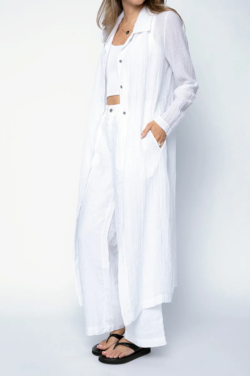 Duster Coat in White