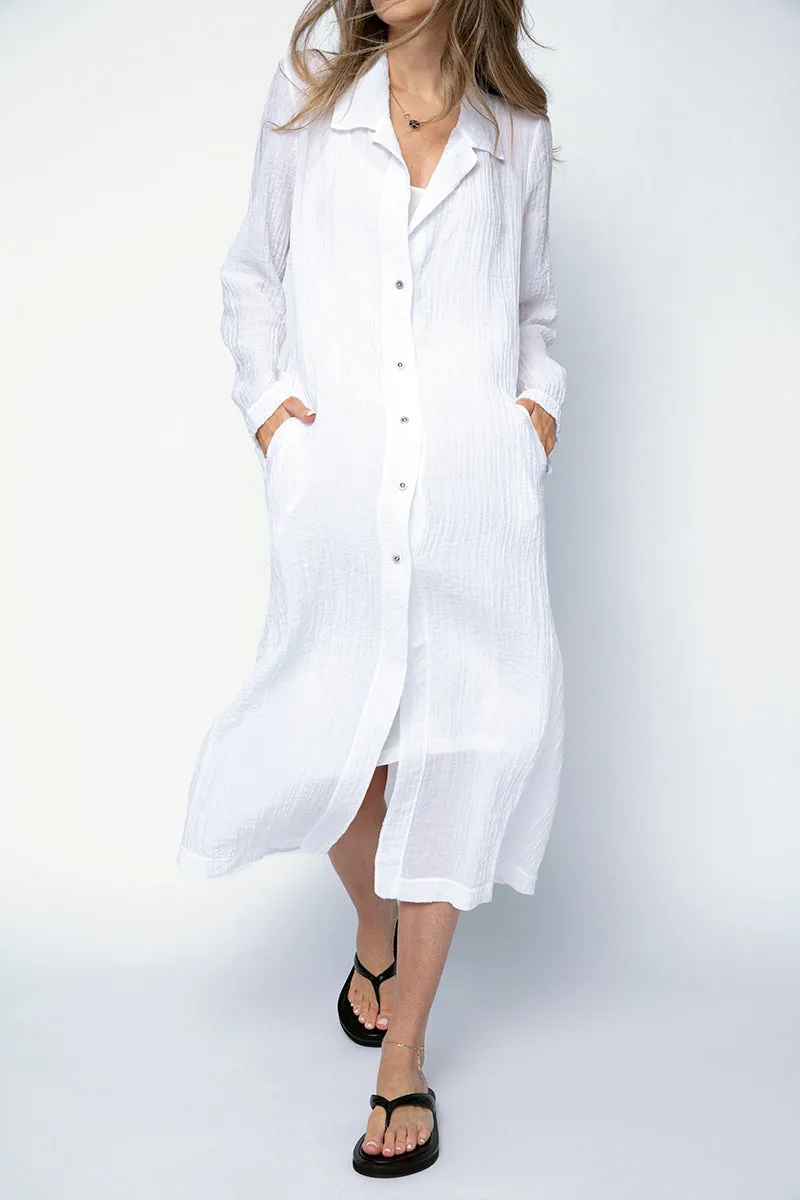 Duster Coat in White