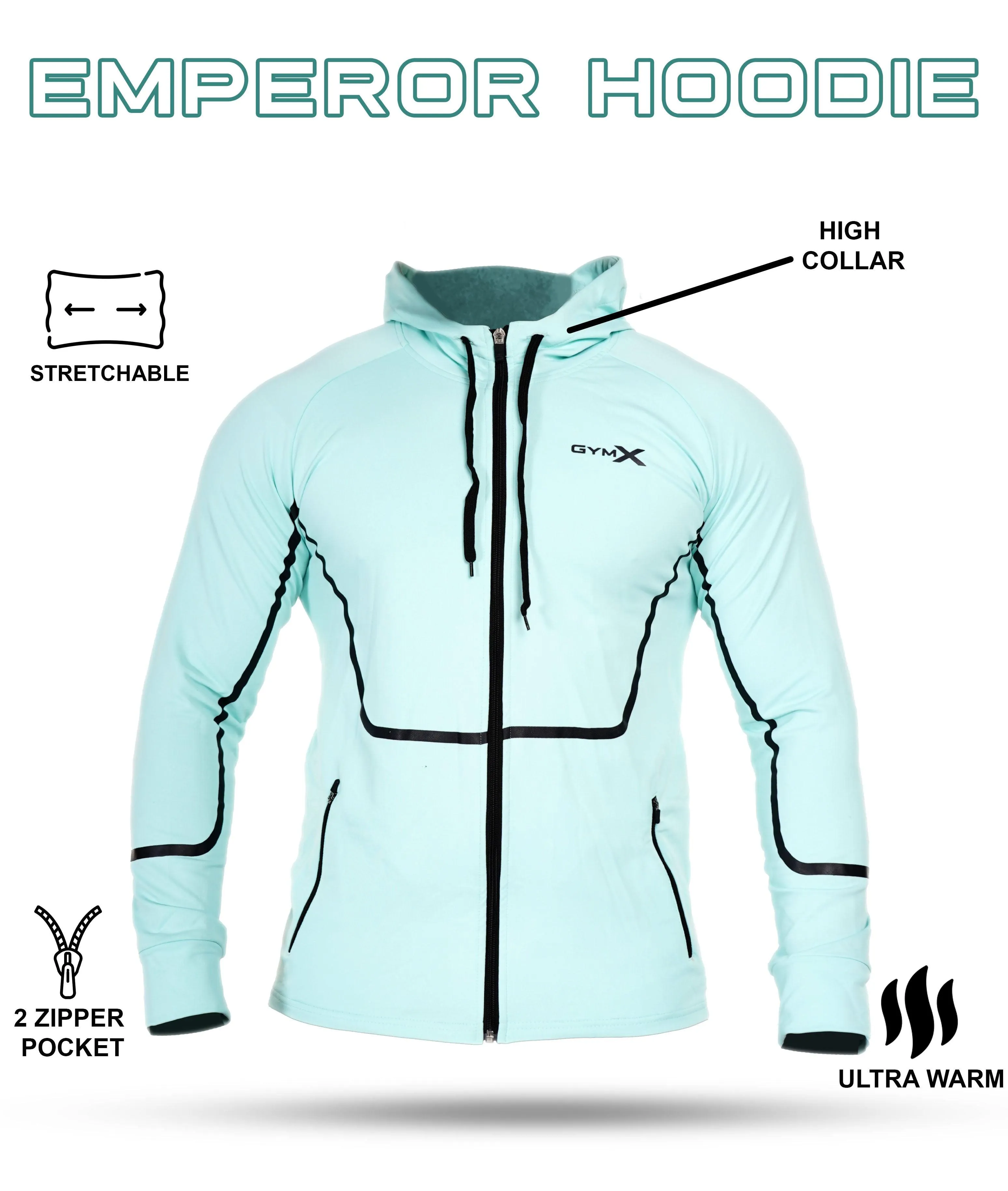 Emperor Mint Green GymX Hoodie - Sale