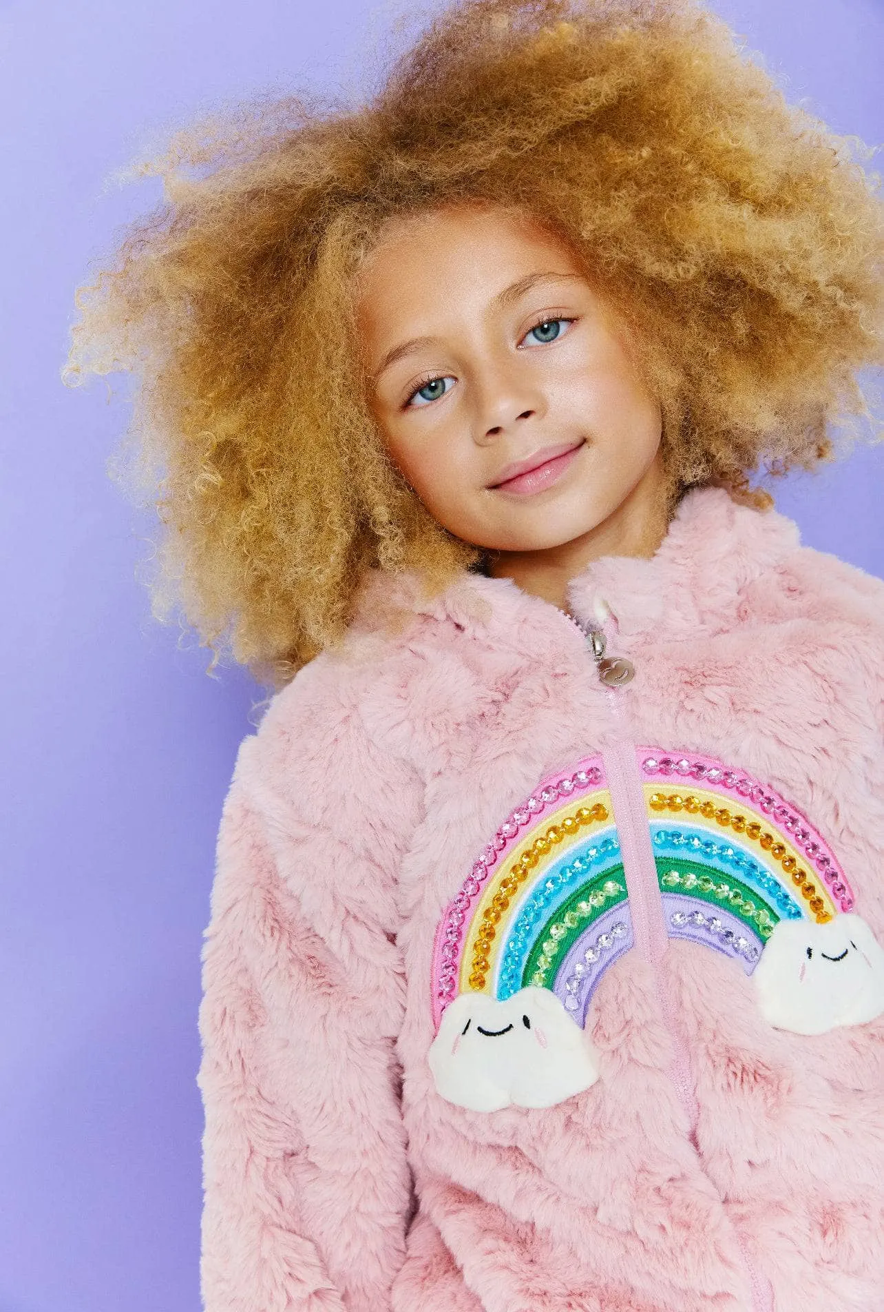 Fuzzy Rainbow Star Jacket