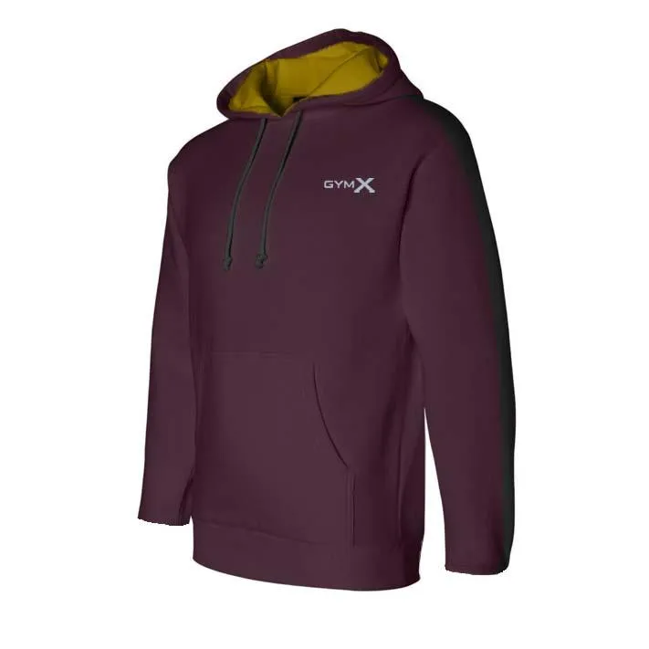 GymX Maroon Panelled Hoodie - Sale