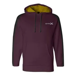 GymX Maroon Panelled Hoodie - Sale