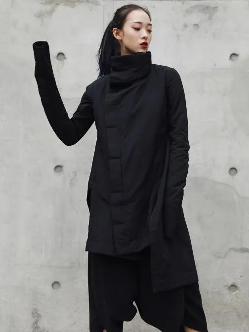 High-neck Cool Irregular Warm Jacket