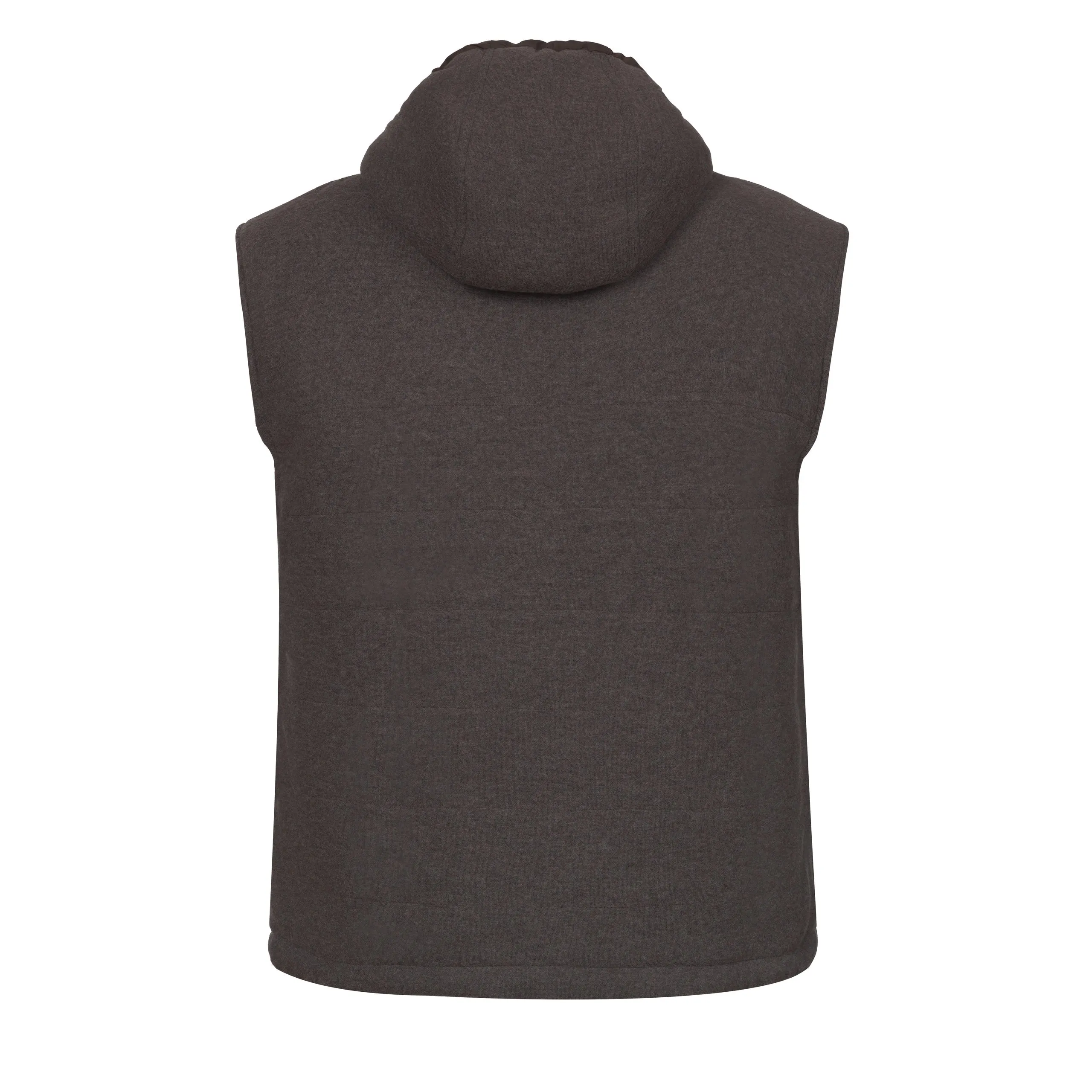 Hooded Padded Vest in Brown