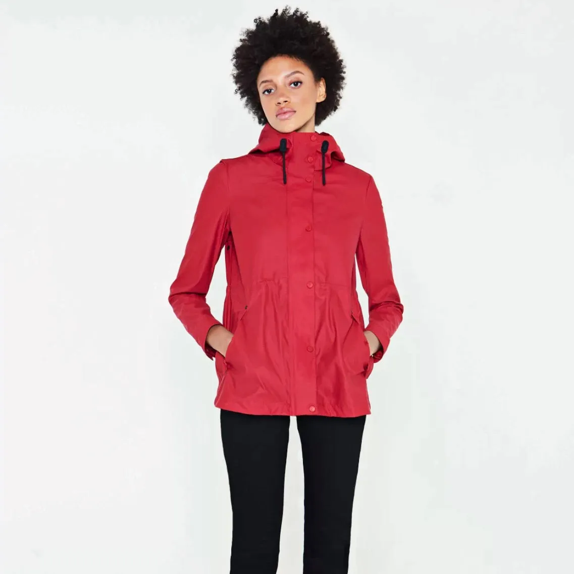 Hunter Women's Original Lightweight Waterproof Jacket in Military Red