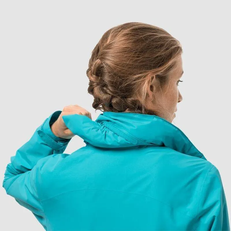 Jack Wolfskin Evandale Womens Waterproof Jacket- Dark Aqua