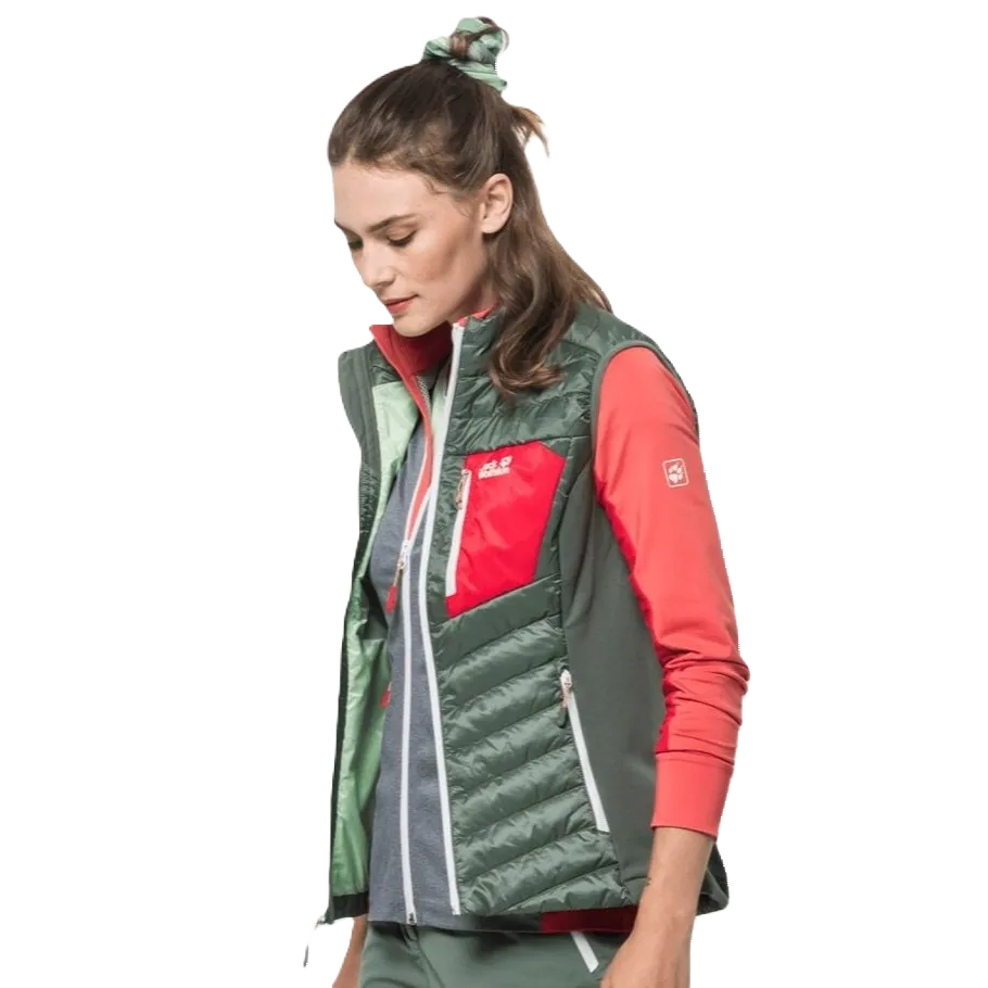 Jack Wolfskin Womens Routeburn Gilet - Hedge Green