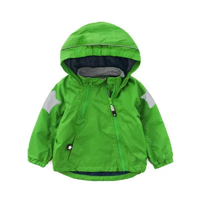 Kids Fleece Hooded Windbreaker Spring and Fall - Free Shipping N.A.