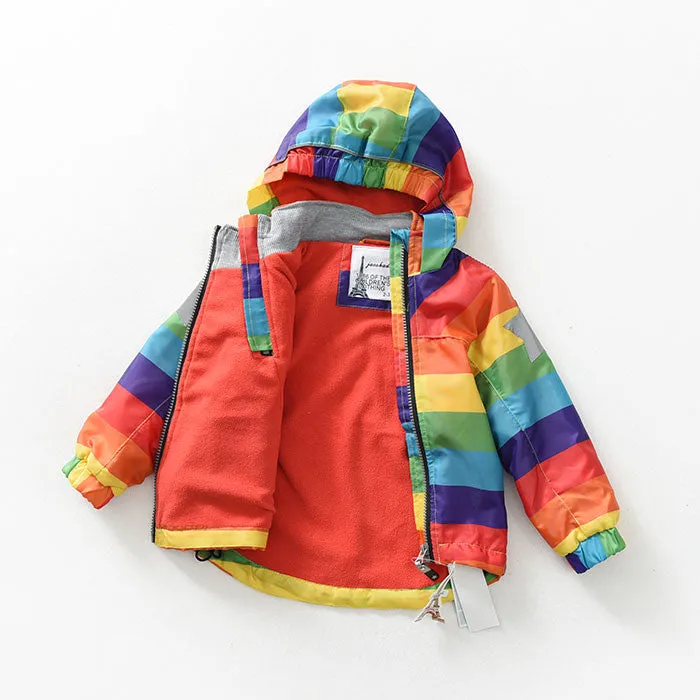 Kids Fleece Hooded Windbreaker Spring and Fall - Free Shipping N.A.