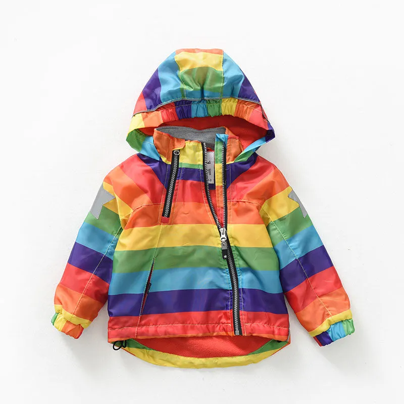 Kids Fleece Hooded Windbreaker Spring and Fall - Free Shipping N.A.