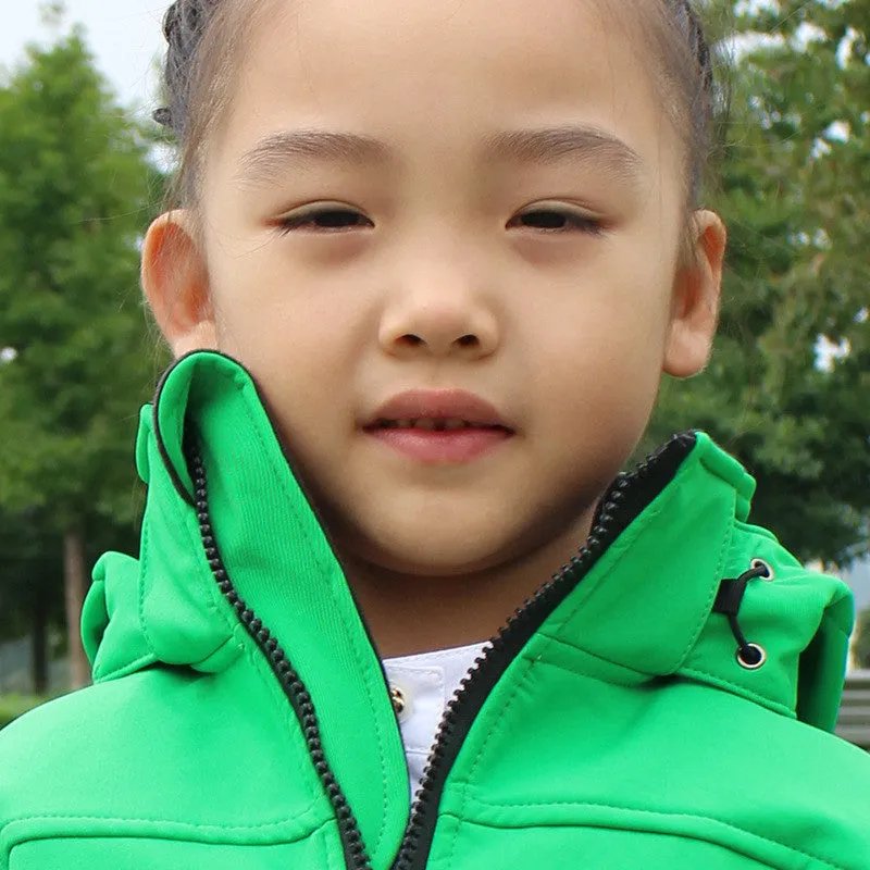 Kids Softshell Windbreaker Jacket Waterproof Free Shipping to N.A.