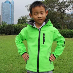 Kids Softshell Windbreaker Jacket Waterproof Free Shipping to N.A.