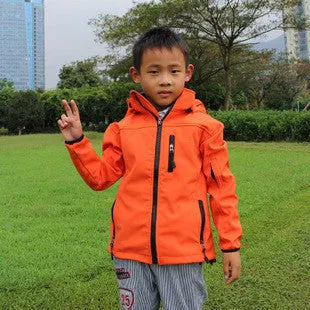 Kids Softshell Windbreaker Jacket Waterproof Free Shipping to N.A.