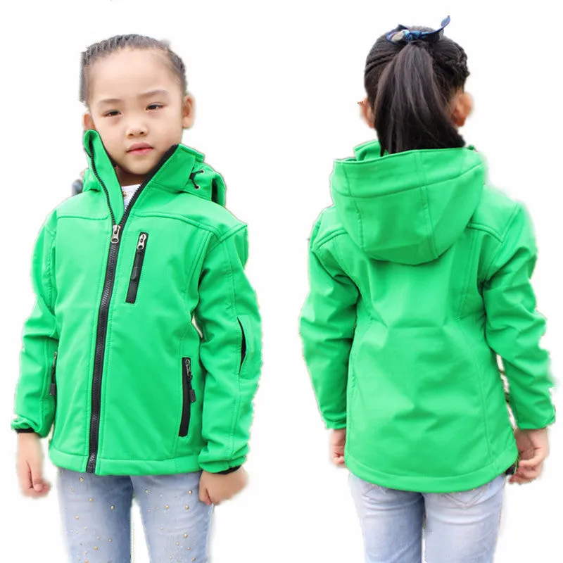 Kids Softshell Windbreaker Jacket Waterproof Free Shipping to N.A.