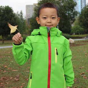 Kids Softshell Windbreaker Jacket Waterproof Free Shipping to N.A.