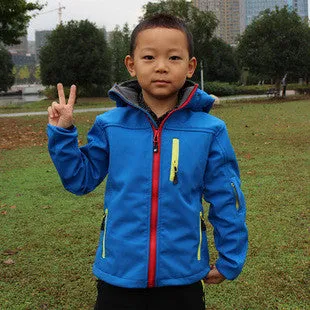 Kids Softshell Windbreaker Jacket Waterproof Free Shipping to N.A.