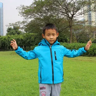 Kids Softshell Windbreaker Jacket Waterproof Free Shipping to N.A.