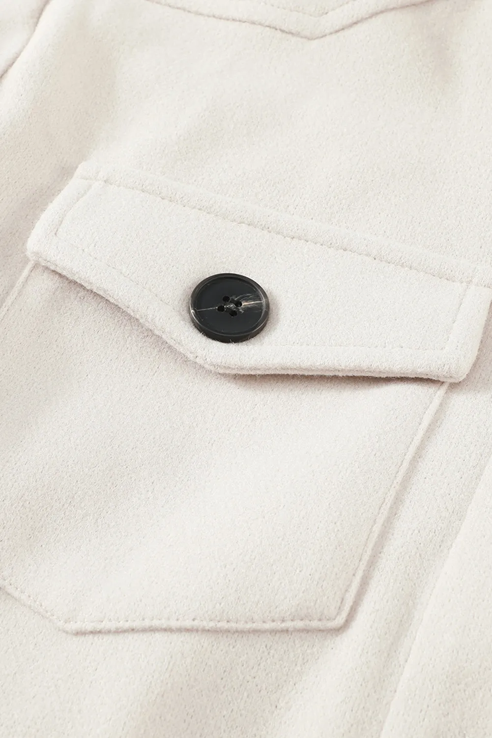 Lapel Button-Down Coat With Chest Pockets