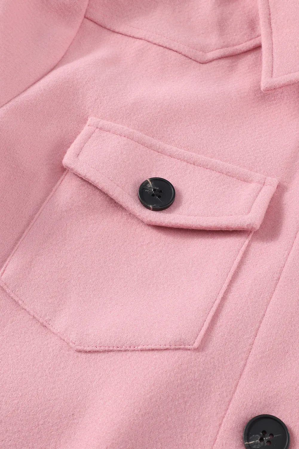 Lapel Button-Down Coat With Chest Pockets