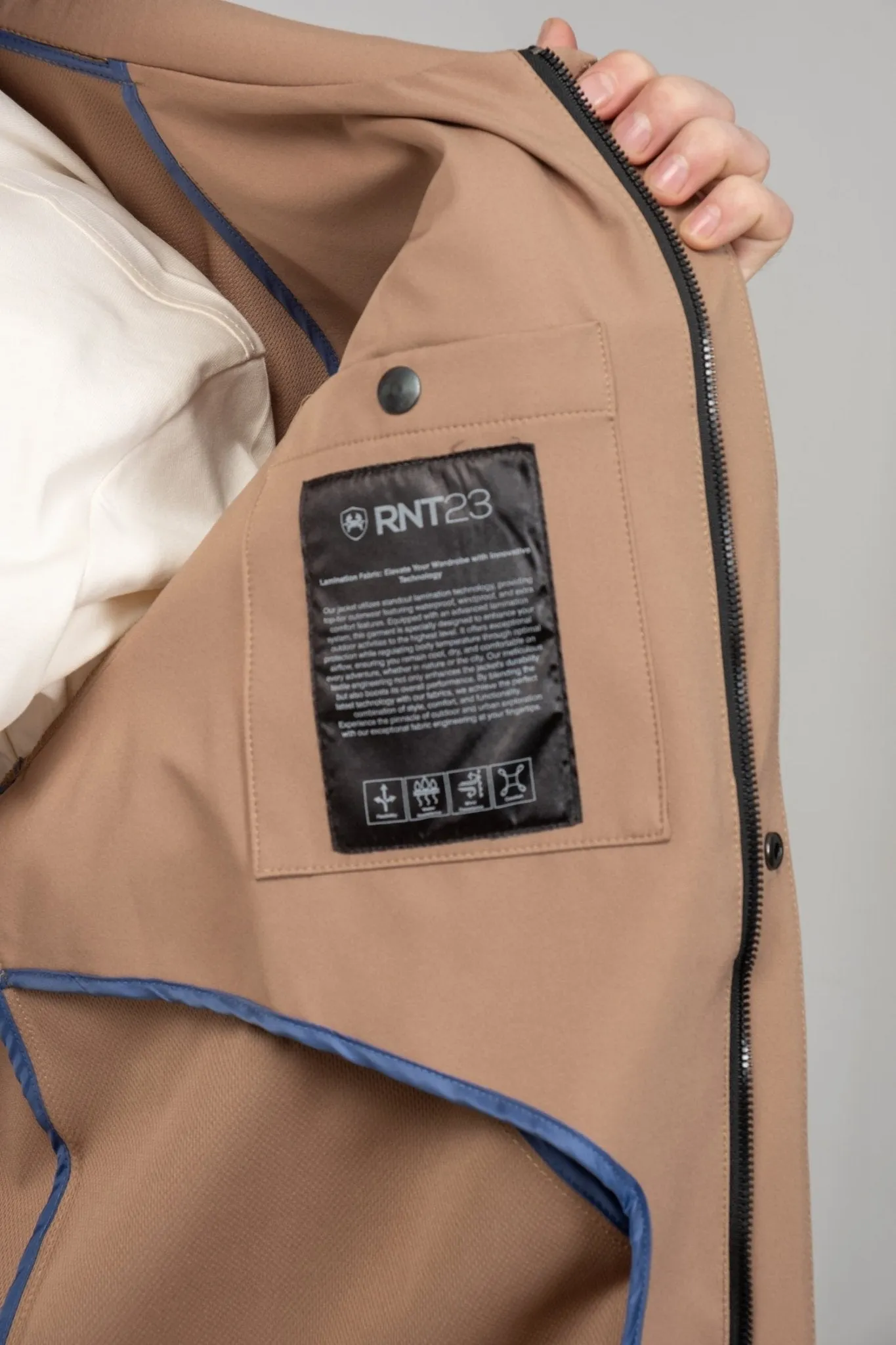 Long Lightweight Windbreaker - Camel