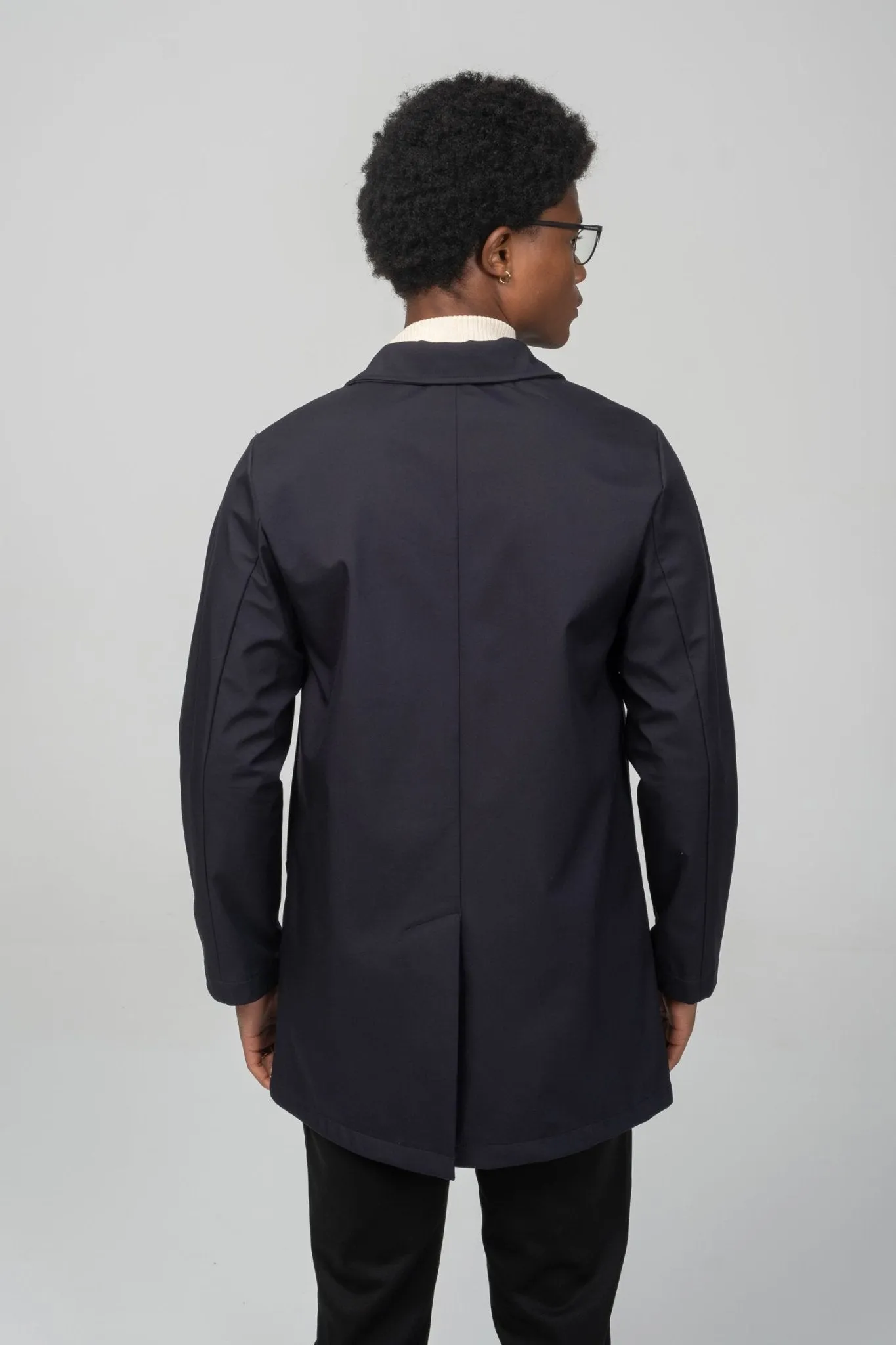 Long Lightweight Windbreaker - Navy