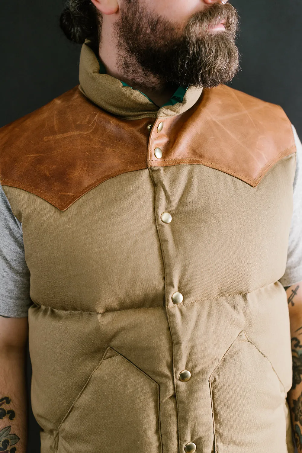 Lot 2199 - Rocky Mountain x Warehouse Dobby Twill Vest - Brown