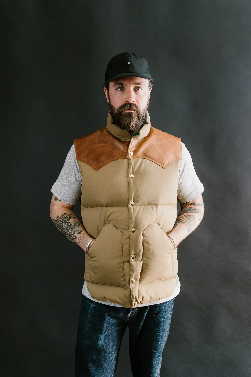 Lot 2199 - Rocky Mountain x Warehouse Dobby Twill Vest - Brown