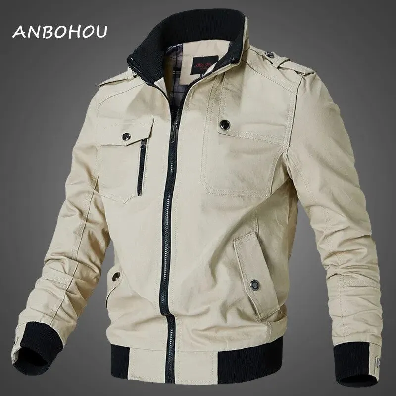 Men Fashion Casual Windbreaker Jacket Coat Spring Autumn*