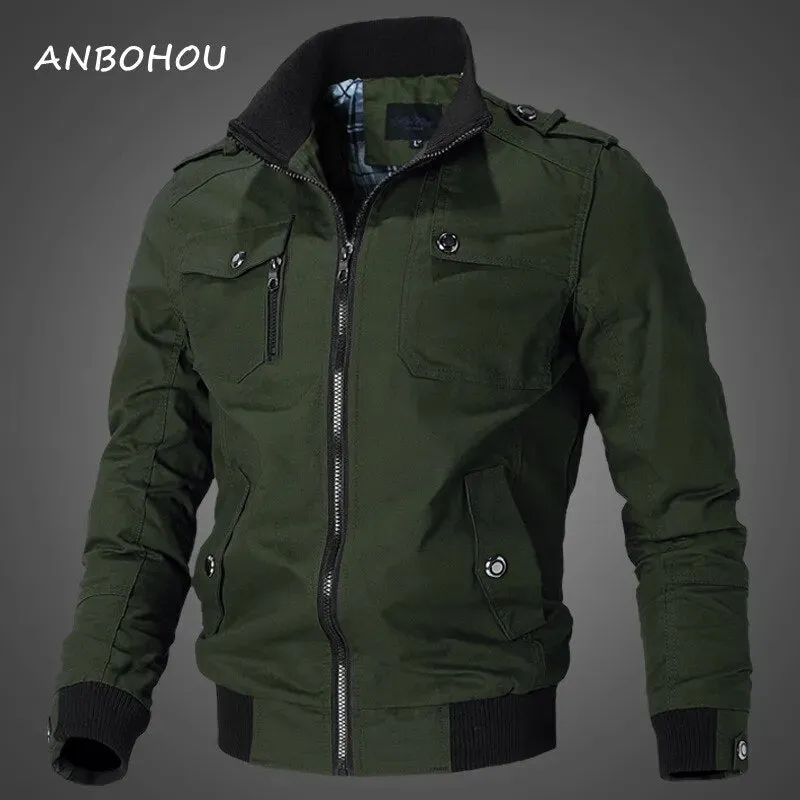 Men Fashion Casual Windbreaker Jacket Coat Spring Autumn*