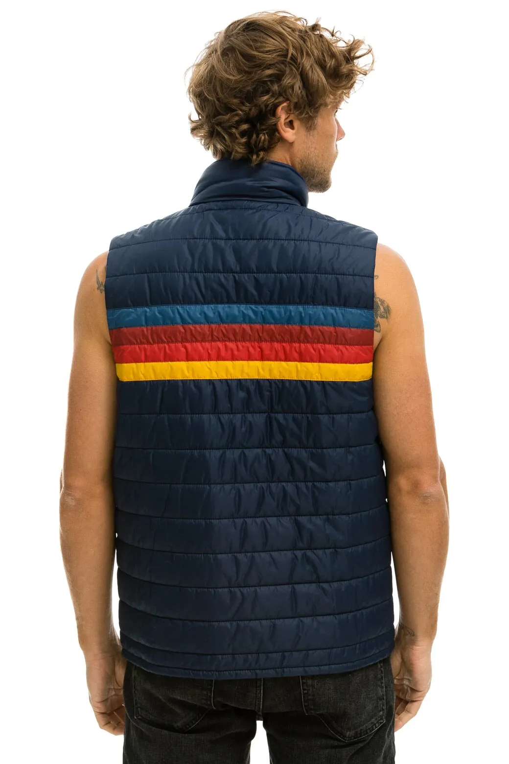 MEN'S 4 STRIPE VEST - NAVY