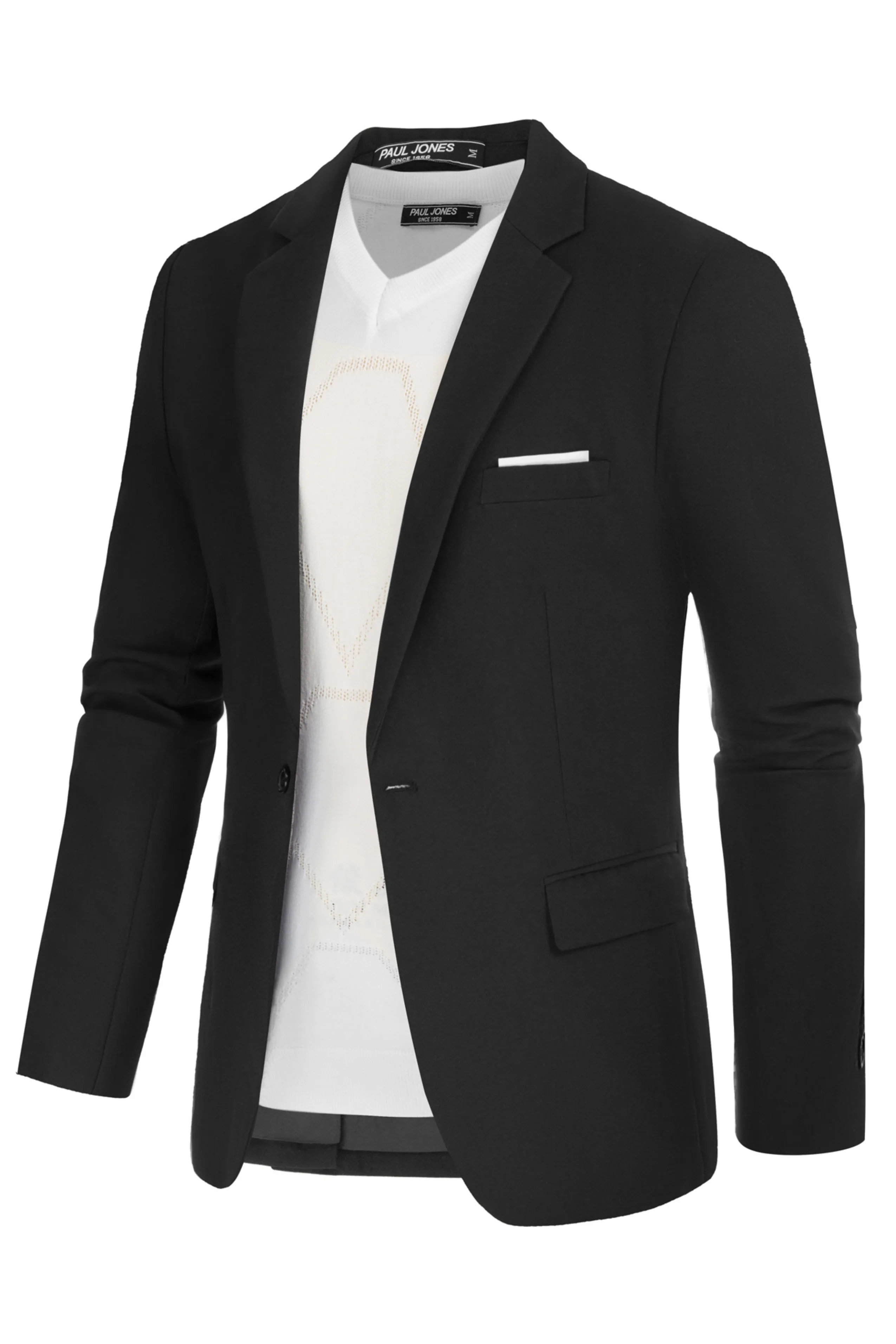 Men's Casual Lightweight Blazer Sport Coat One Button Business Suit Jacket