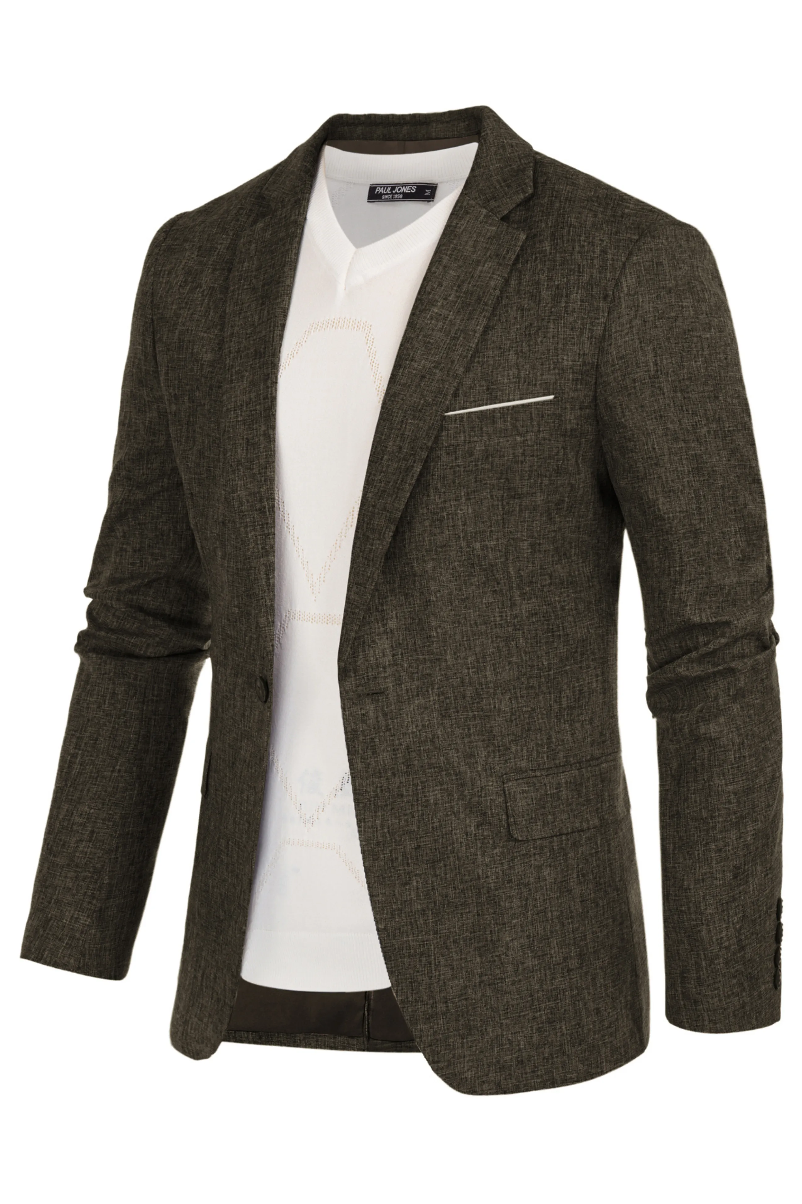 Men's Casual Lightweight Blazer Sport Coat One Button Business Suit Jacket